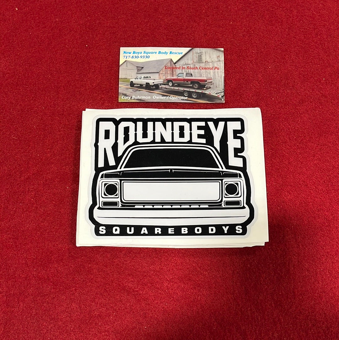 4x5 Sticker Roundeye Sticker Black Truck / White Grille 4x5 (Gloss Finish) – New ...