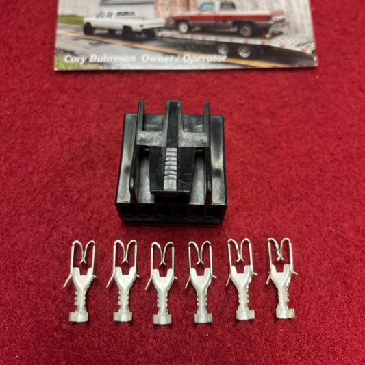 Connector W/ Terminals, Windshield Wiper Switch Connector and 6 Terminals (Wiper Switch Kit) (1978-1983)