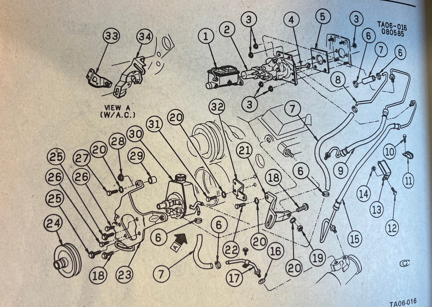 Bracket, Power Steering Pump Front Adjustment Bracket Part# 14031106