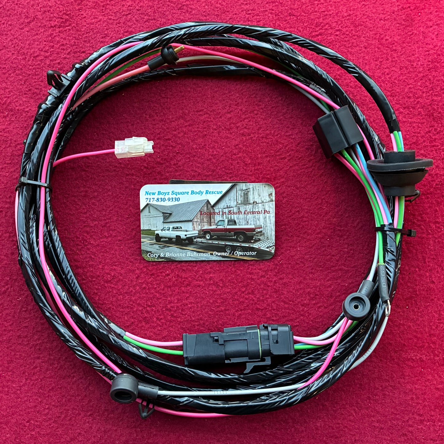 1: Harness, Dual Tank Harness Regular Cab 1979 - 1980 Single Post New Manufactured 1st Design Weather Pack Connector &  OE Fuel Sending Connector