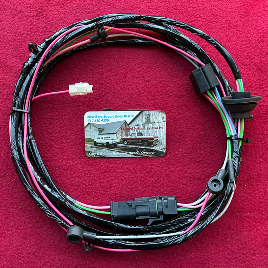 1: Harness, Dual Tank Harness Regular Cab 1979 - 1980 Single Post New Manufactured 1st Design Weather Pack Connector &  OE Fuel Sending Connector