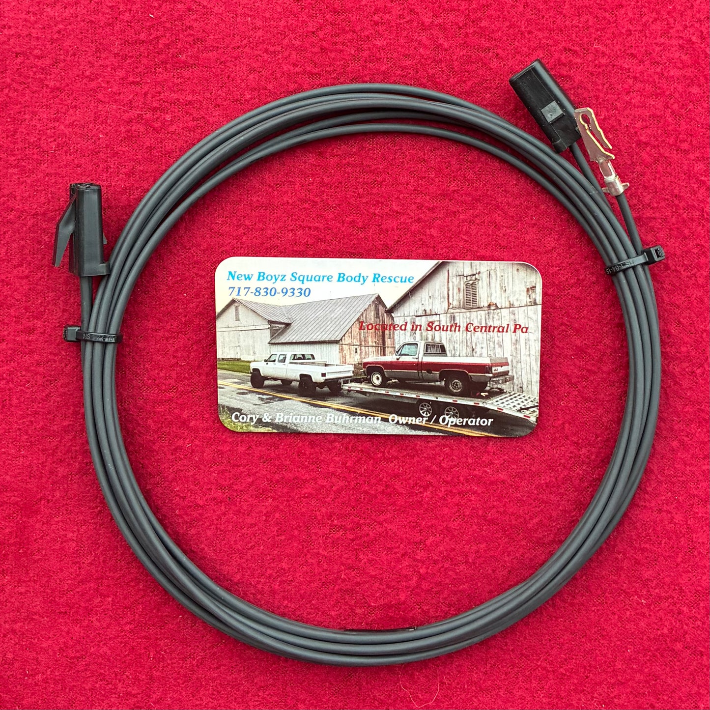 Lead M, Horn Power Lead 1983 - 1991 Black 16 Gauge