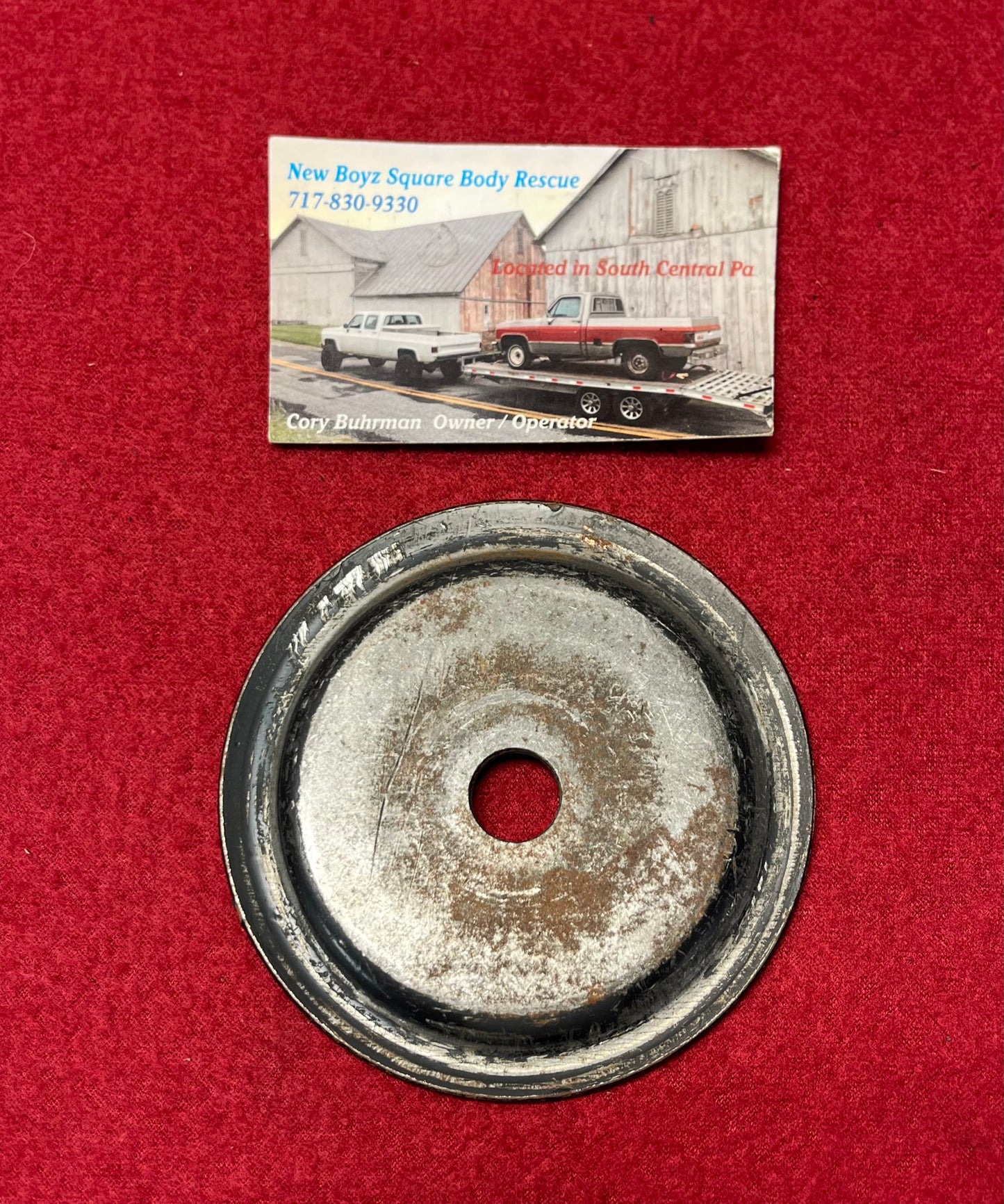 Plate, Spare Wheel Carrier Plate K5 (Blazer / Jimmy) Washer) (Spare Tire) Part# 14027926