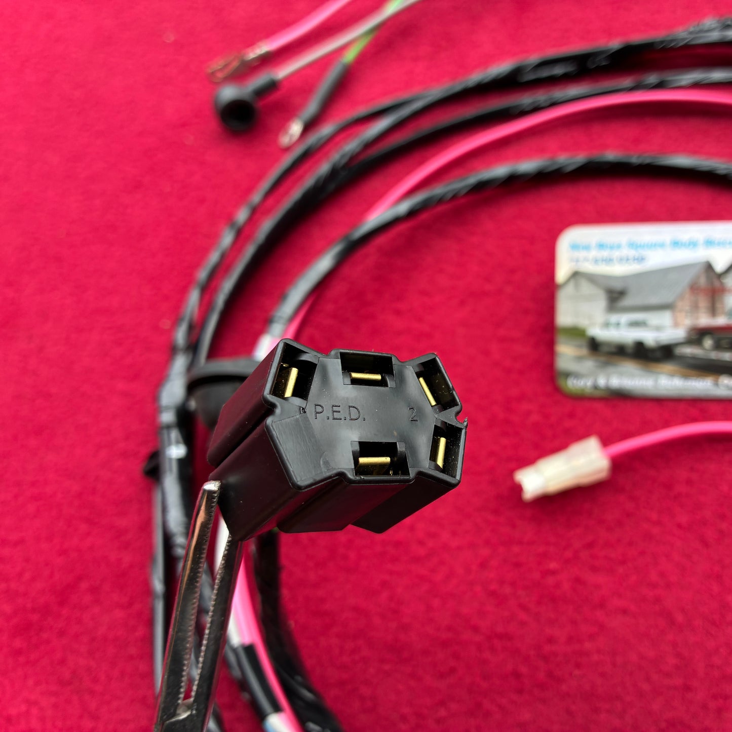 1: Harness, Dual Tank Harness Regular Cab 1979 - 1980 Single Post New Manufactured 1st Design Weather Pack Connector & Direct Bulkhead