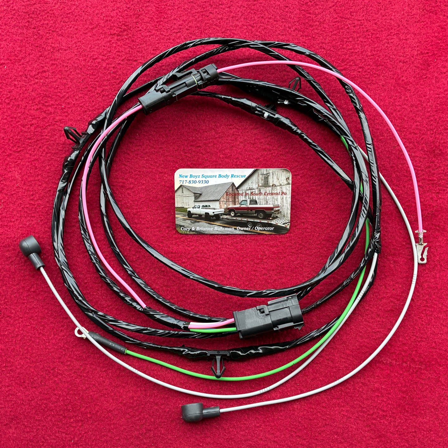 1: Harness, Dual Tank Selector Valve Harness Regular Cab Chassis Side 1979 - 1980 Single Post New Manufactured 1st Design Weather Pack Connector & Direct Bulkhead