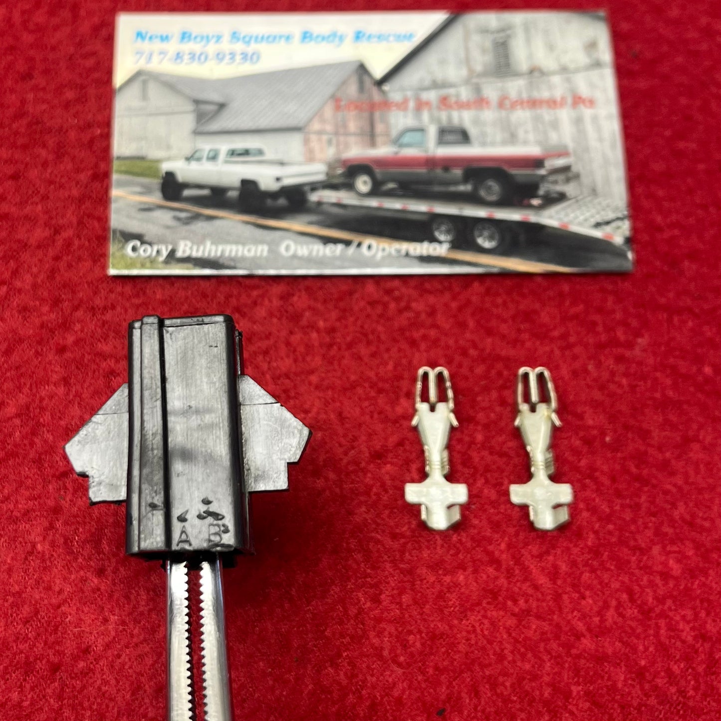 Connector W/ Terminals, Windshield Wiper Motor Park Connector and 2 Terminals (Wiper Switch Kit) (1978-1991)