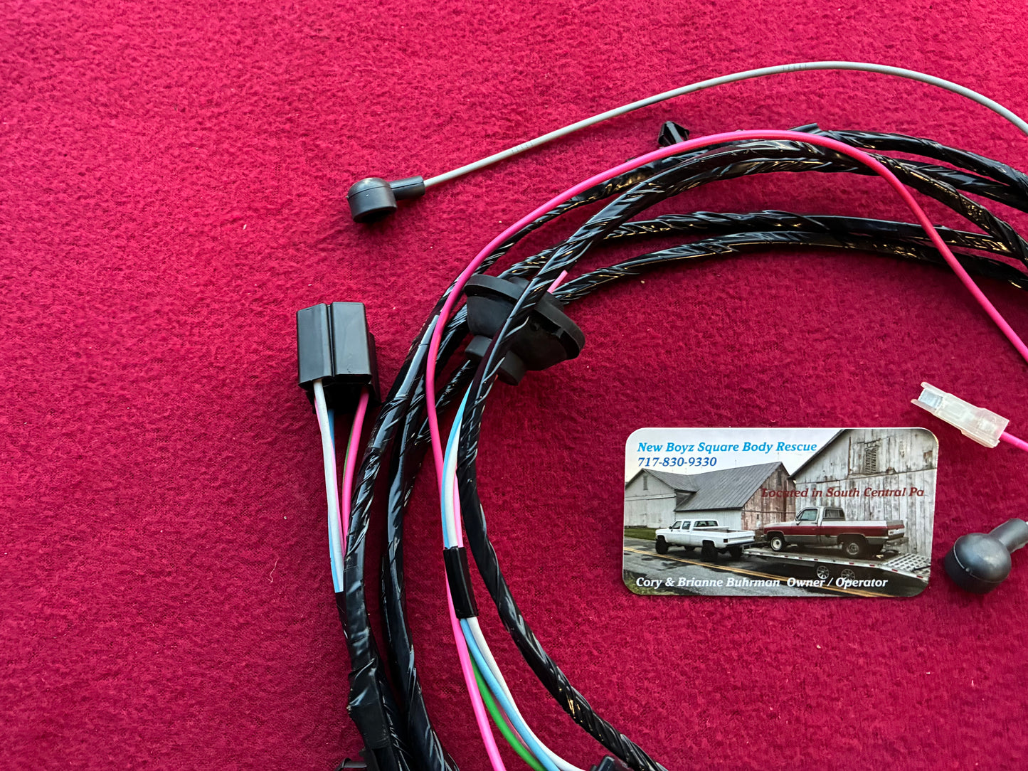1: Harness, Dual Tank Harness Regular Cab 1979 - 1980 Single Post New Manufactured 1st Design Weather Pack Connector &  OE Fuel Sending Connector