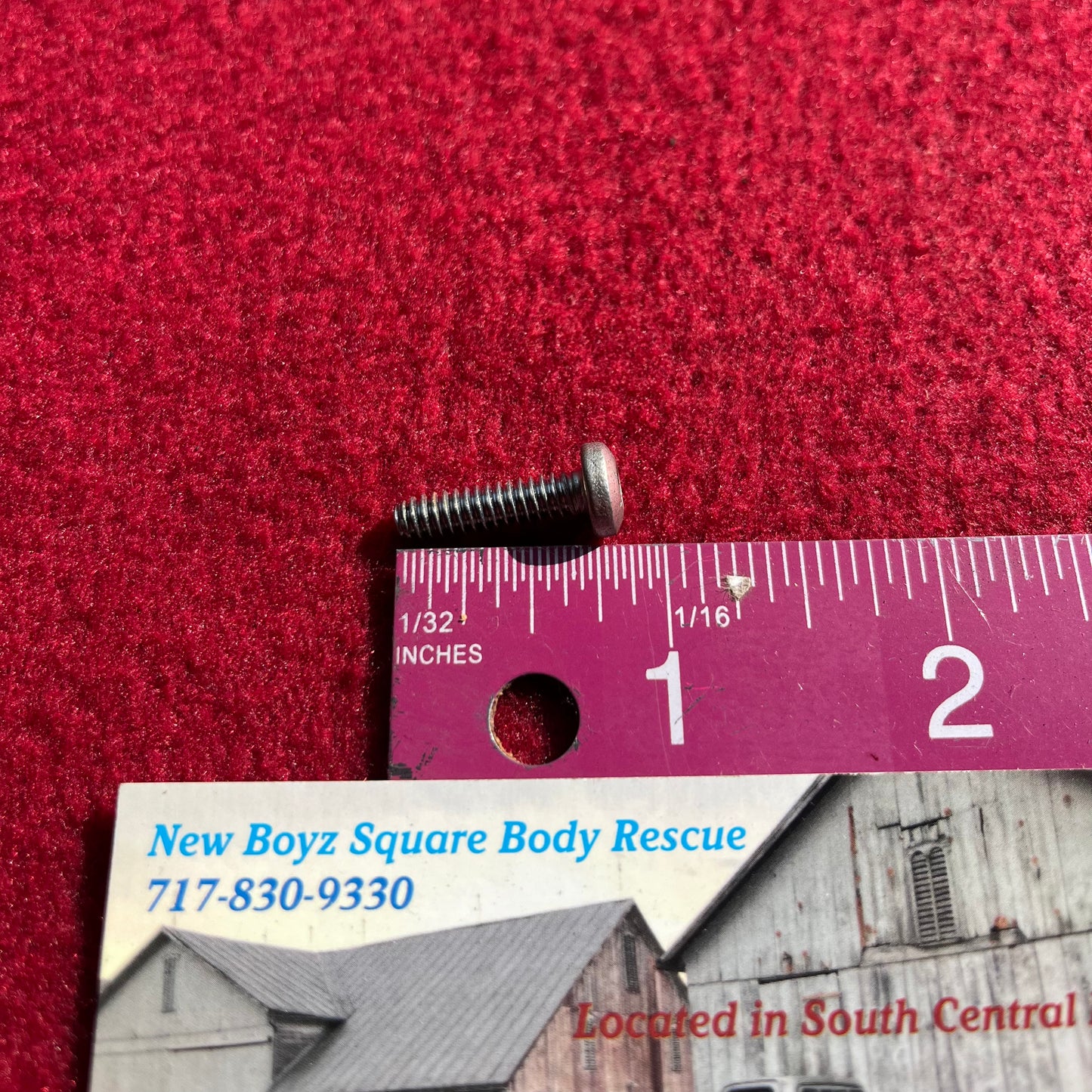 Screw, Cab Roof Lamp Torx Screw #10-24x3/4” “Standard Cab” Part# 9438174