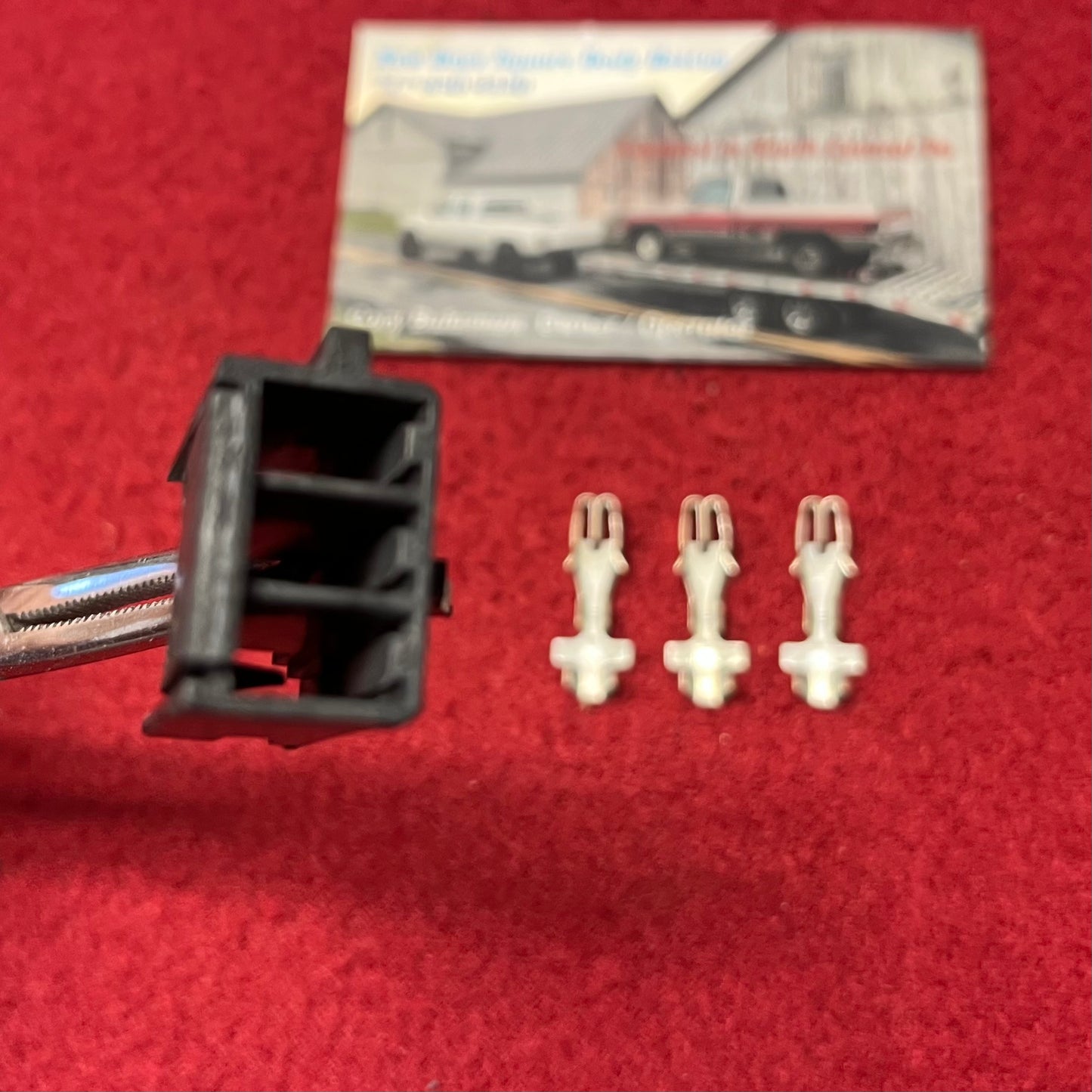 Connector W/ Terminals, Windshield Wiper Motor Power Connector 1978-1991