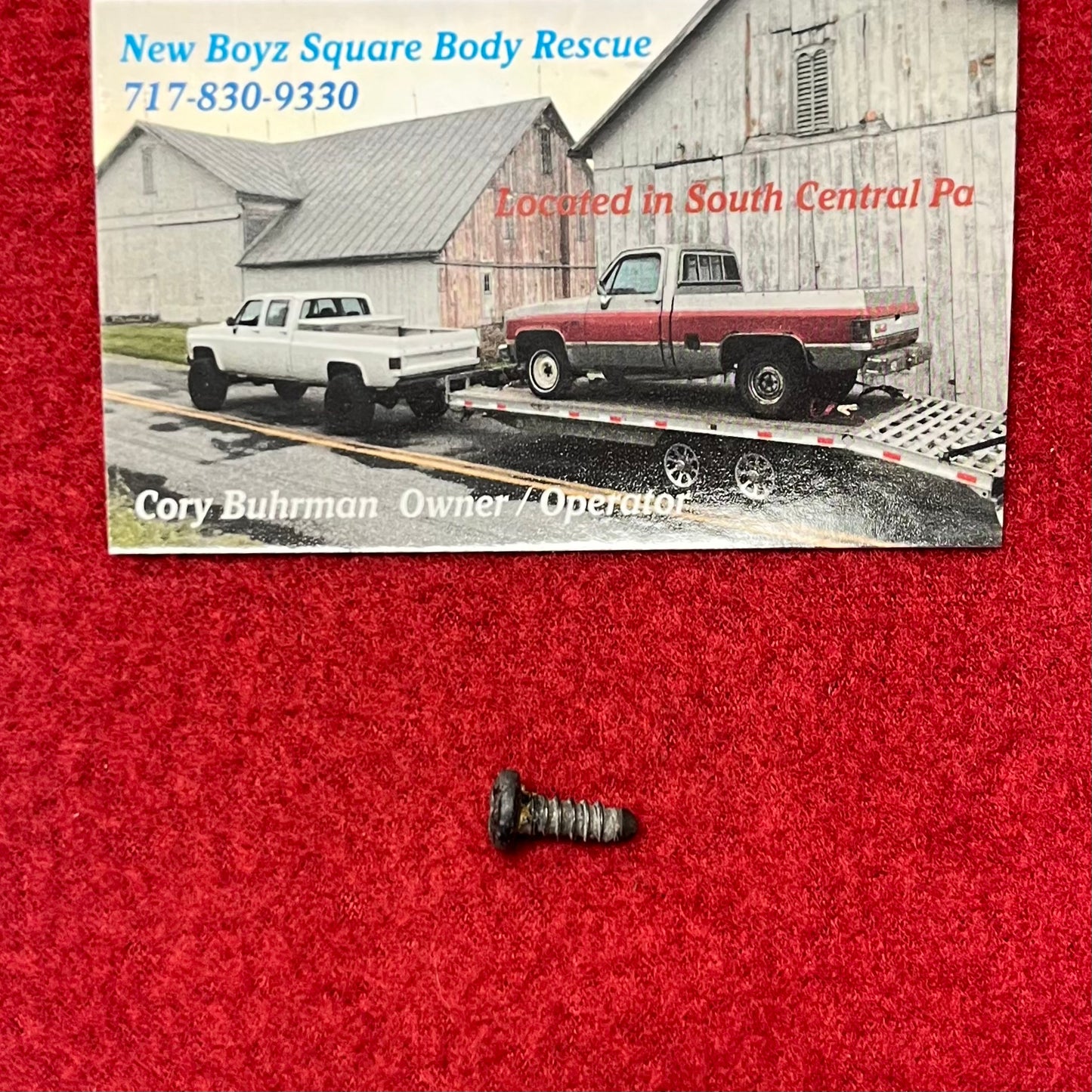 Screw, Channel Window Rear Guide Screw ( Rear Side Door )