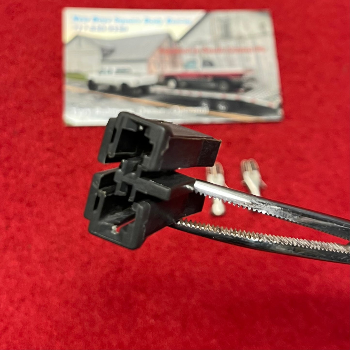 Connector W/ Terminals, Windshield Wiper Motor Power (Washer Pump) Connector and 2 Terminals (Wiper Switch Kit) (1978-1984)