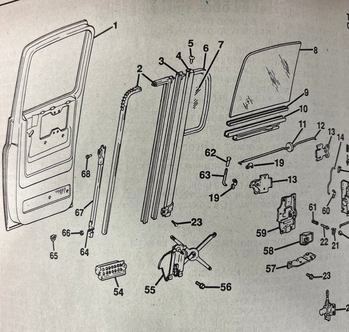 Screw, Channel Window Rear Guide Screw ( Rear Side Door )