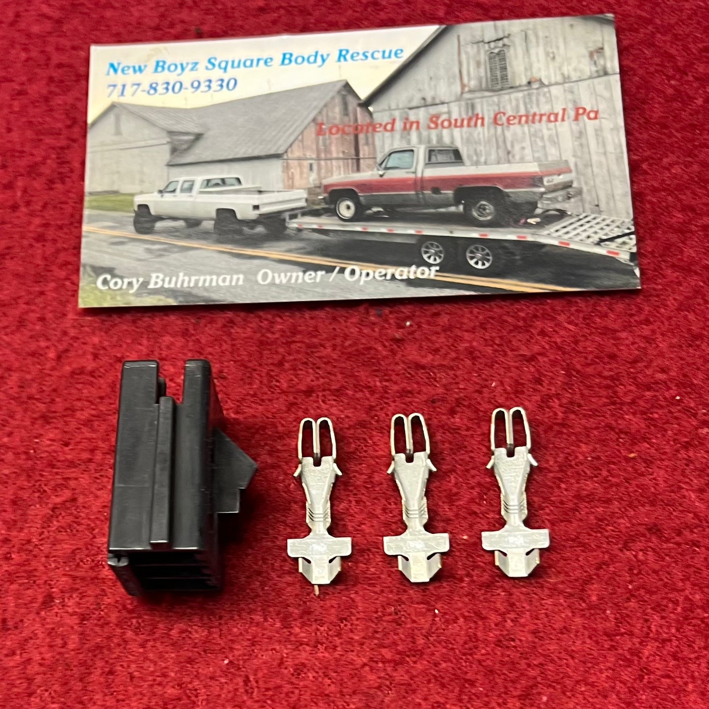 Connector W/ Terminals, Windshield Wiper Motor Power Connector 1978-1991