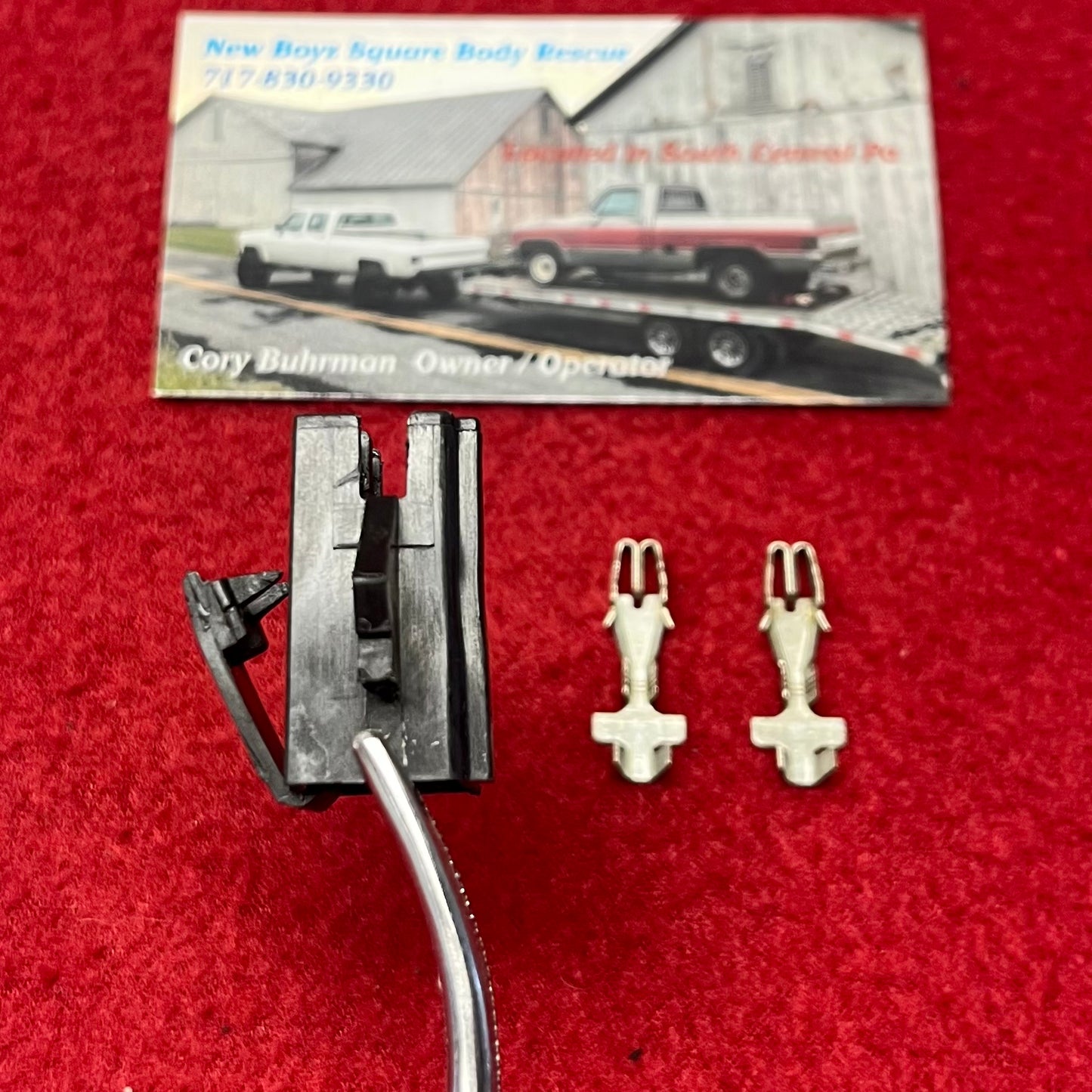 Connector W/ Terminals, Windshield Wiper Motor Park Connector and 2 Terminals (Wiper Switch Kit) (1978-1991)