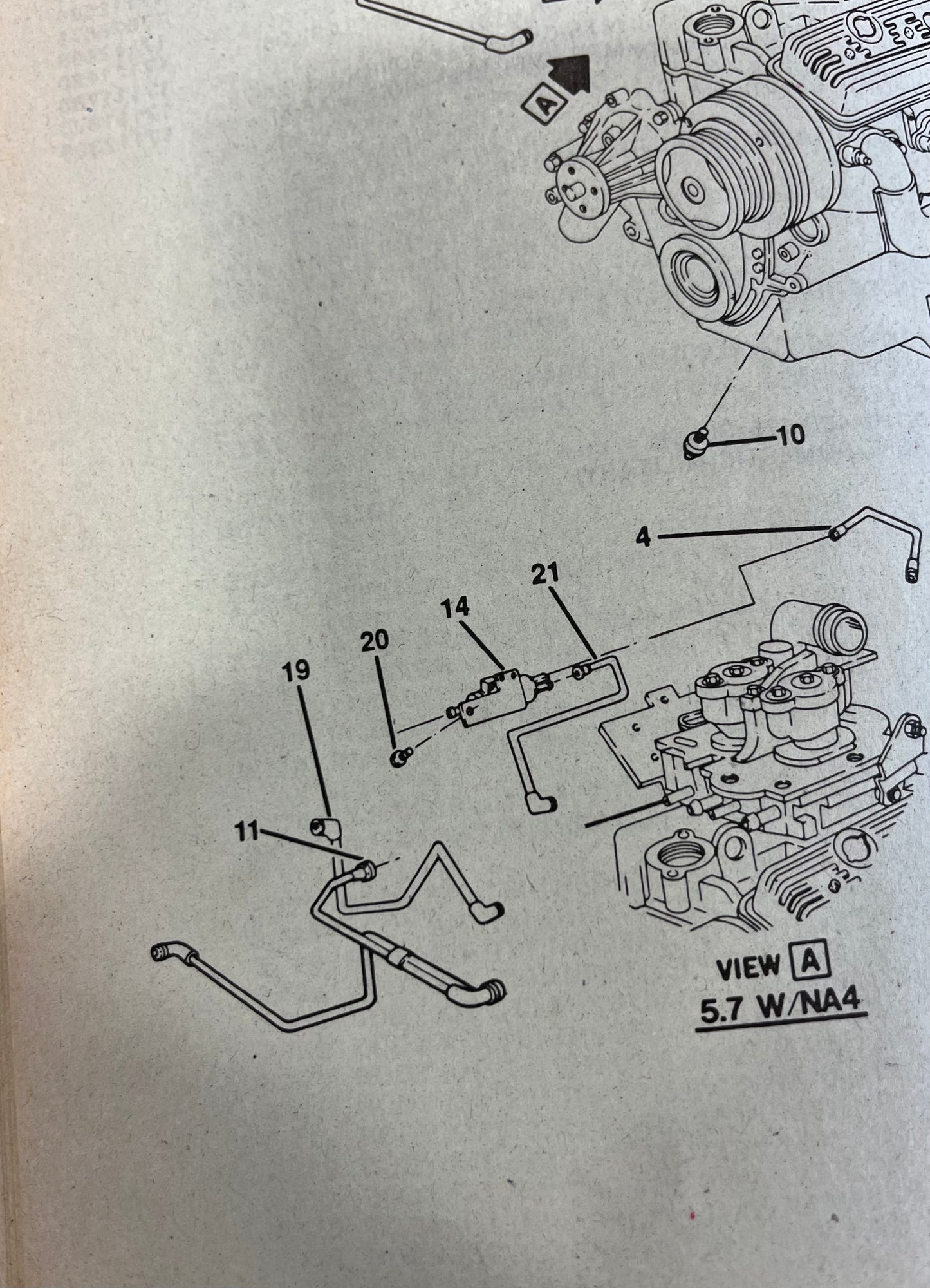 Tube, TBI Distributor & Emissions Control Vacuum Front Tube (Harness) Part# 14102070 R1 V1 5.0H and 5.7H