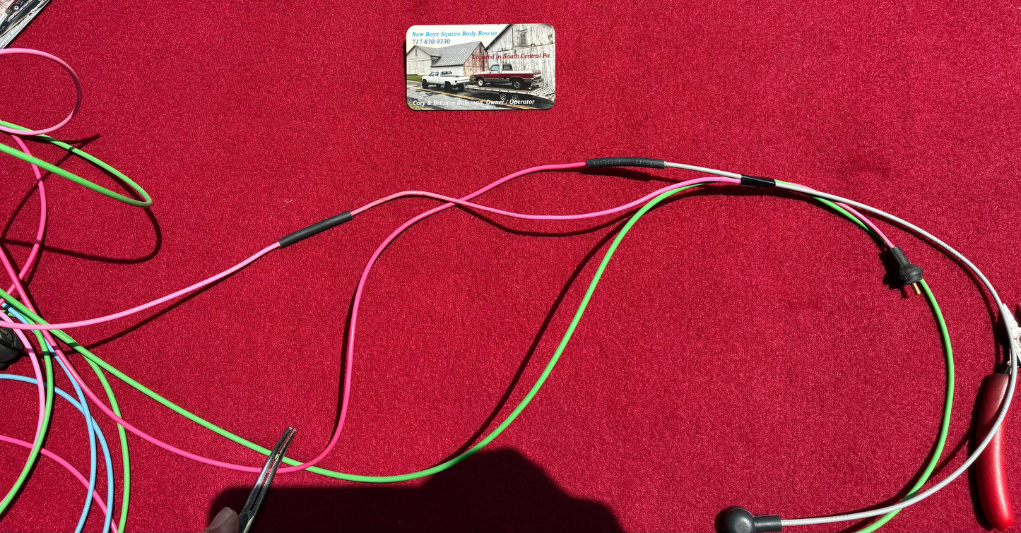 1: Harness, Dual Tank Selector Valve Harness Regular Cab Chassis Side 1976 - 1980 Single Post New Manufactured 1st Design