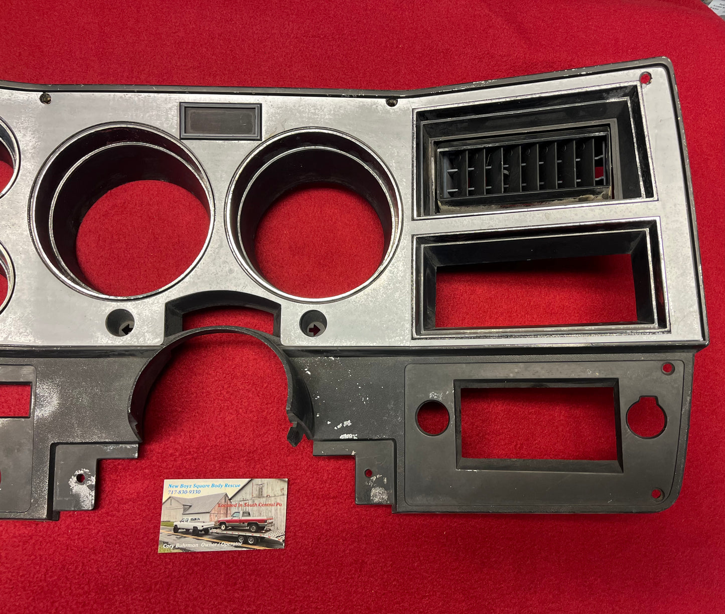 Bezel, Gauge Bezel 1981 - 1983 With A/C With Indicator Light Diesel (Instrument Bezel) Part# 14023006