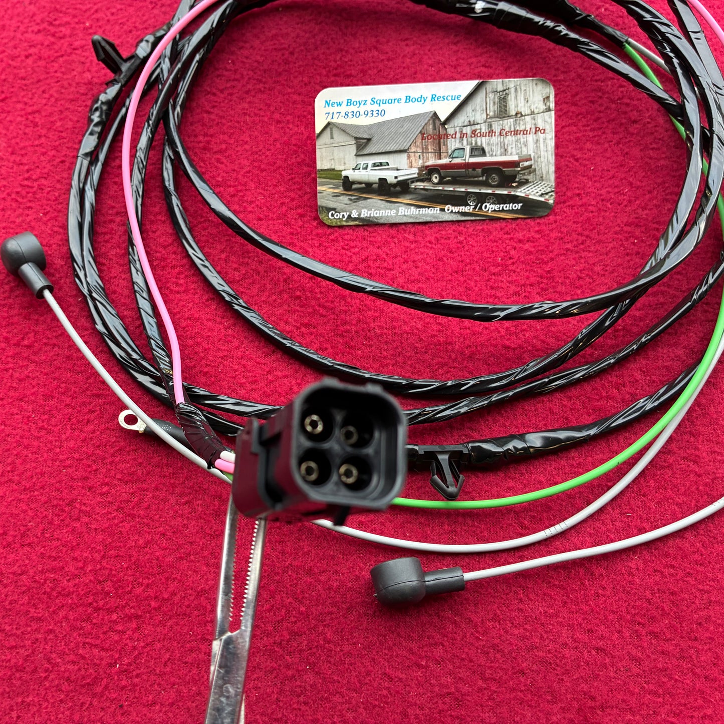 1: Harness, Dual Tank Selector Valve Harness Regular Cab Chassis Side 1979 - 1980 Single Post New Manufactured 1st Design Weather Pack Connector & Direct Bulkhead