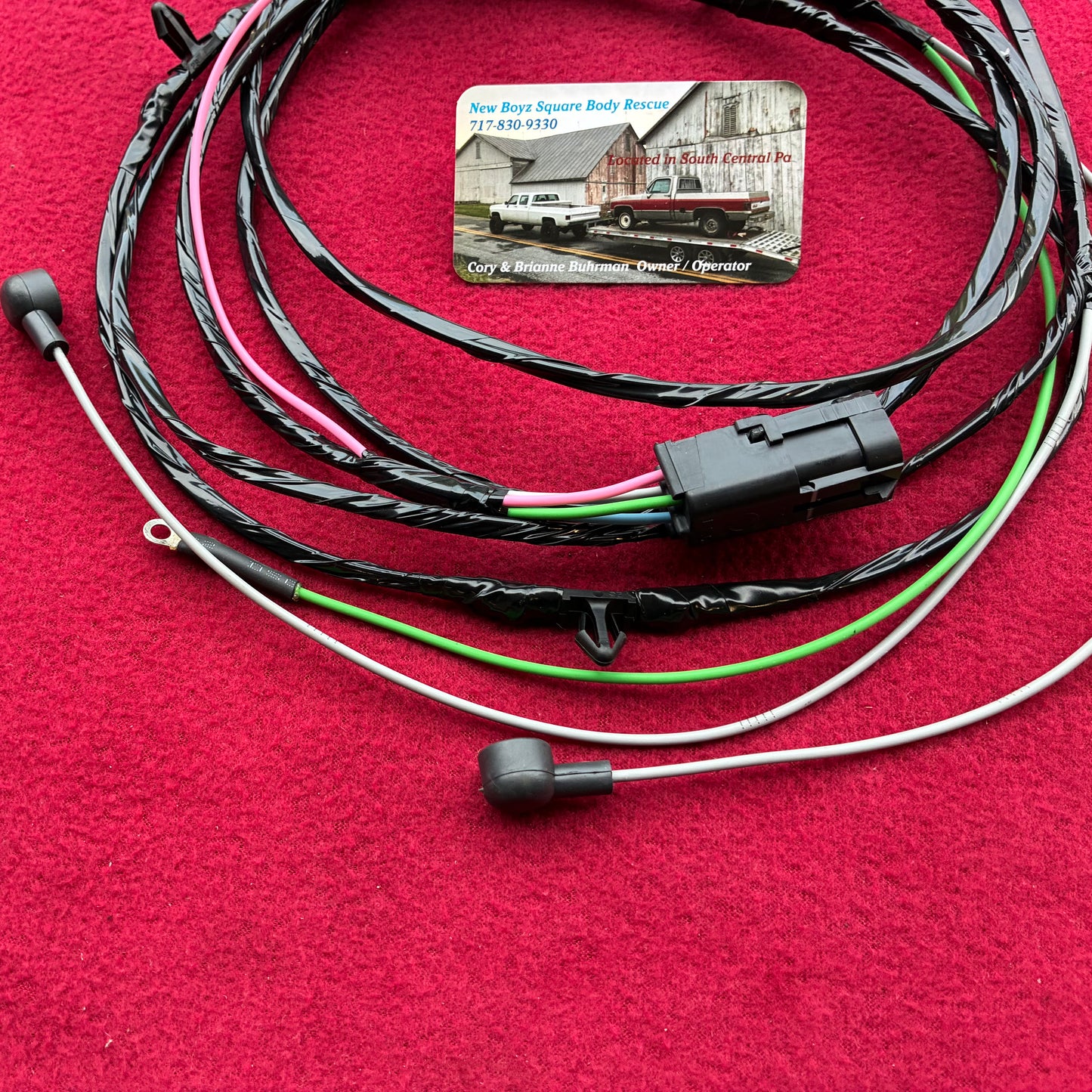 1: Harness, Dual Tank Selector Valve Harness Regular Cab Chassis Side 1979 - 1980 Single Post New Manufactured 1st Design Weather Pack Connector & Direct Bulkhead