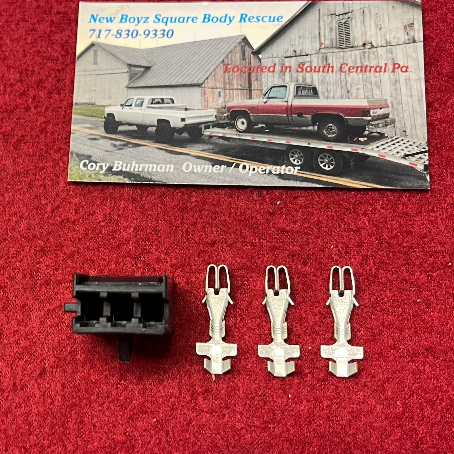 Connector W/ Terminals, Windshield Wiper Motor Power Connector 1978-1991
