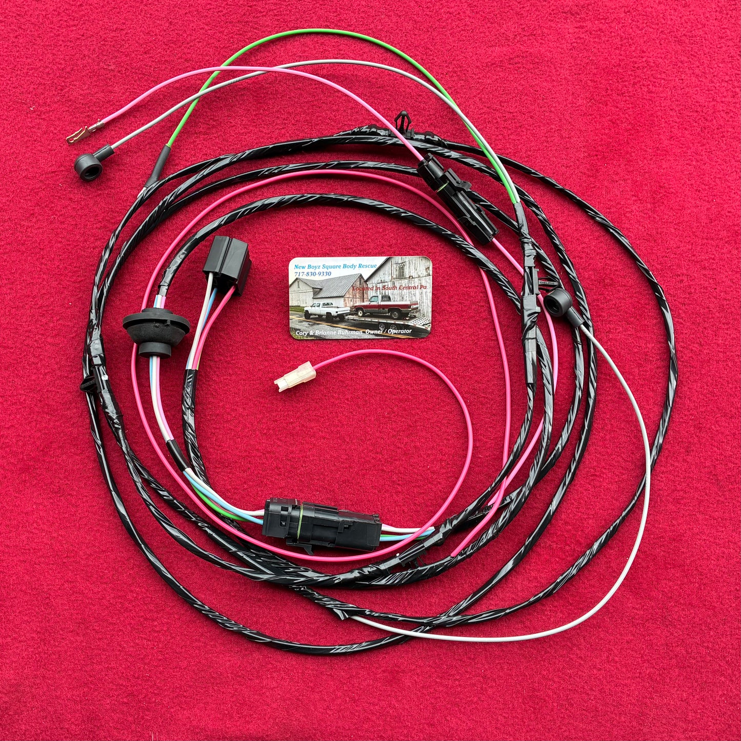 1: Harness, Dual Tank Harness Regular Cab 1979 - 1980 Single Post New Manufactured 1st Design Weather Pack Connector & Direct Bulkhead