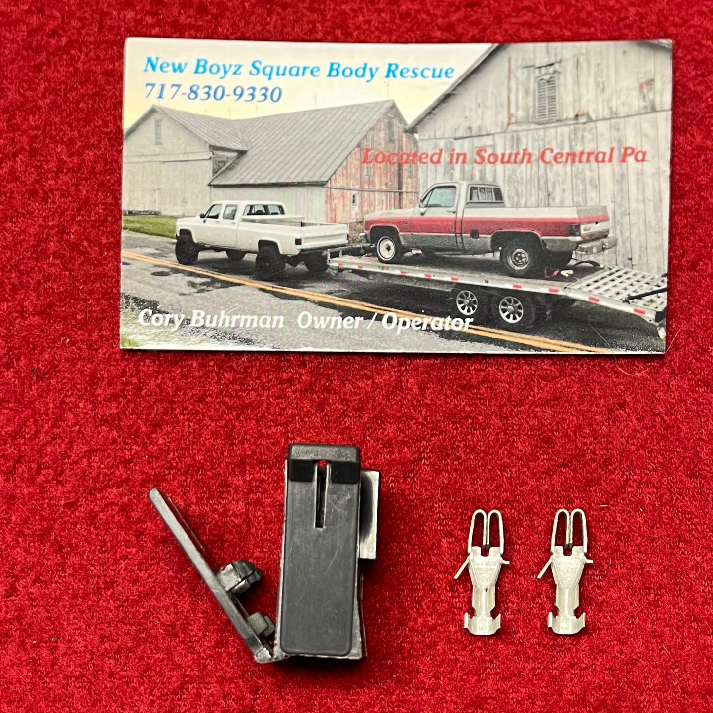 Connector W/ Terminals, Windshield Wiper Motor Power (Washer Pump) Connector and 2 Terminals (Wiper Switch Kit) (1978-1984)