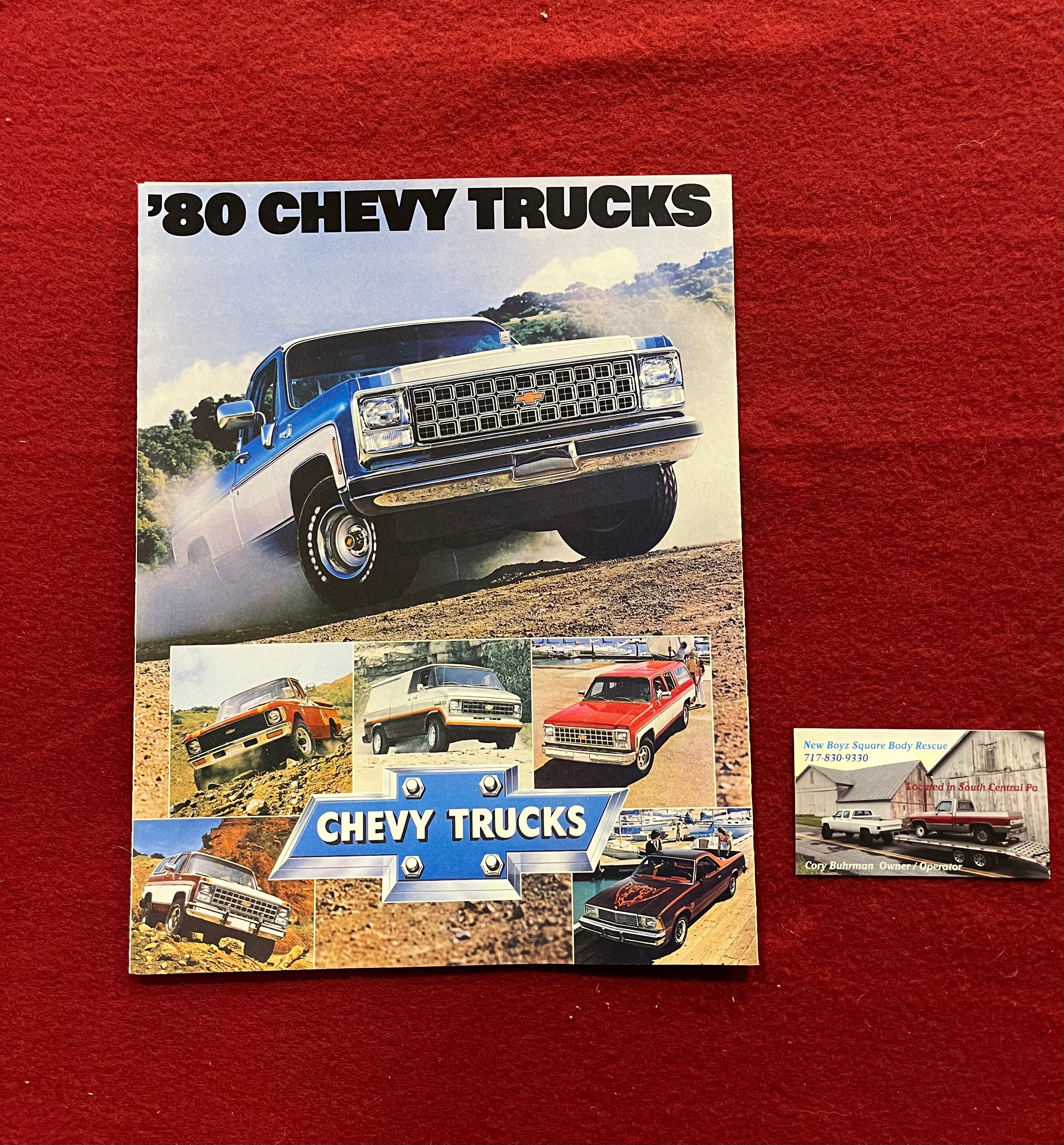 Brochure, 1980 Chevy Trucks Dealership Brochure New Boyz Squarebody
