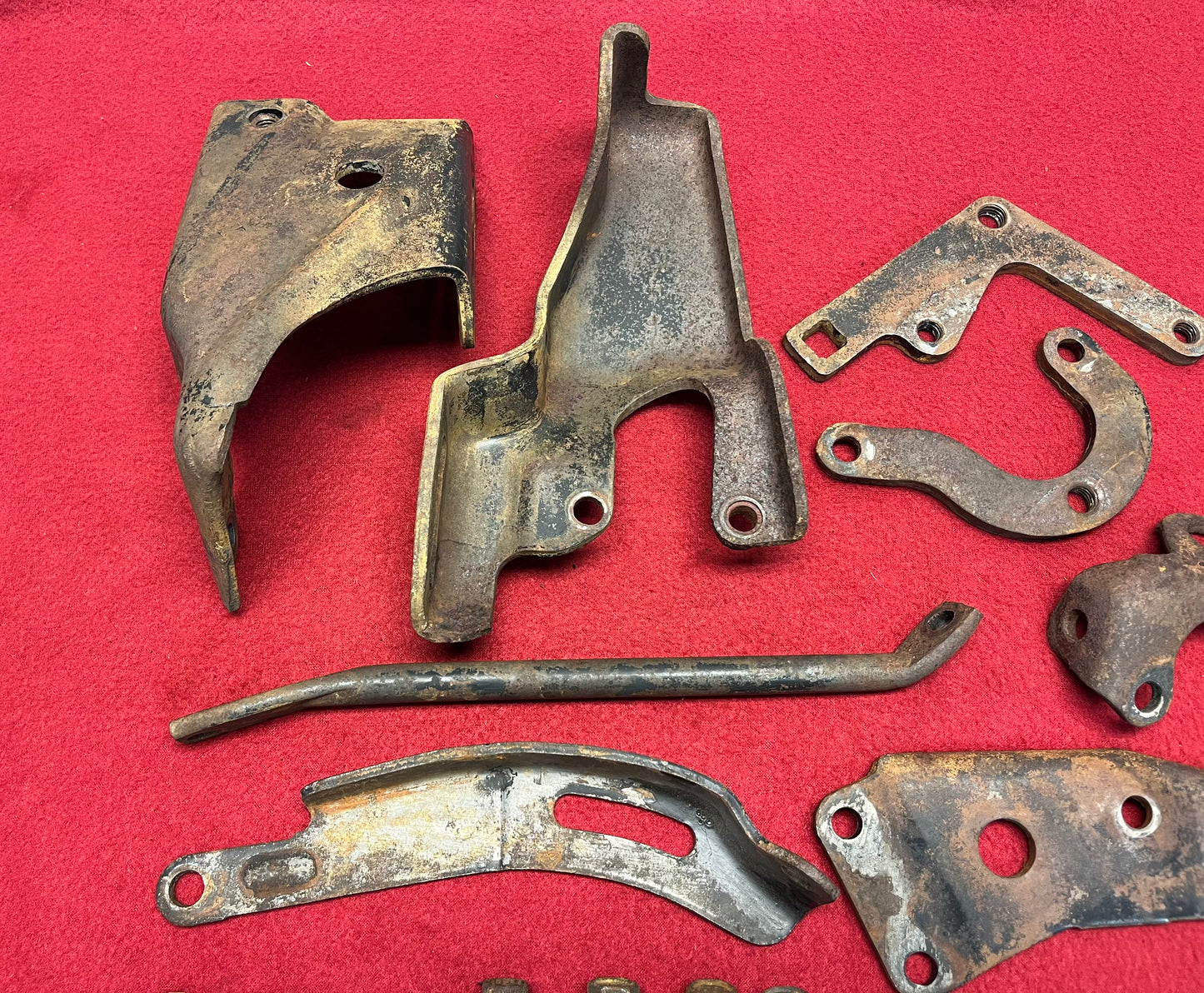 1: Air Conditioning (AC) Compressor Mount Bracket and Hardware Kit R-4 Pancake Style 1981 - 1984