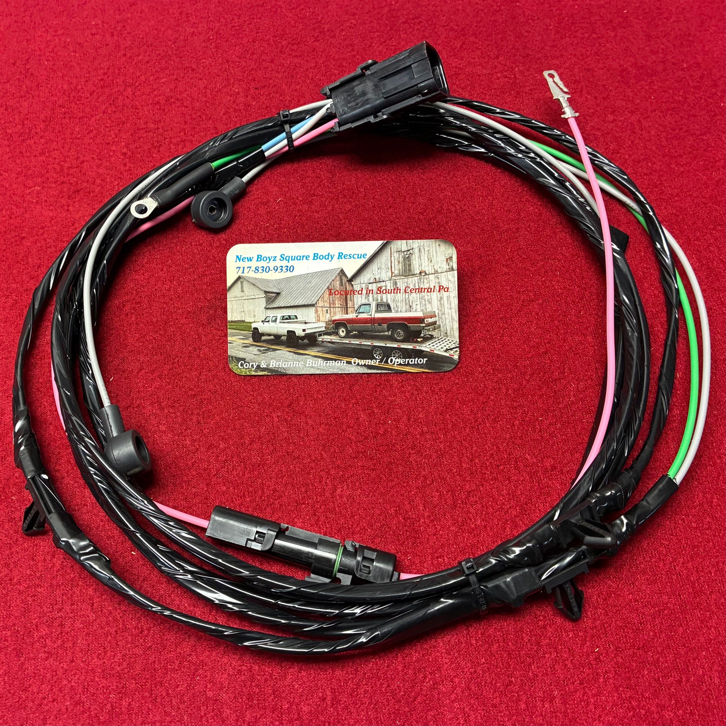 1: Harness, Dual Tank Selector Valve Harness Regular Cab Chassis Side 1979 - 1980 Single Post New Manufactured 1st Design Weather Pack Connector & Direct Bulkhead