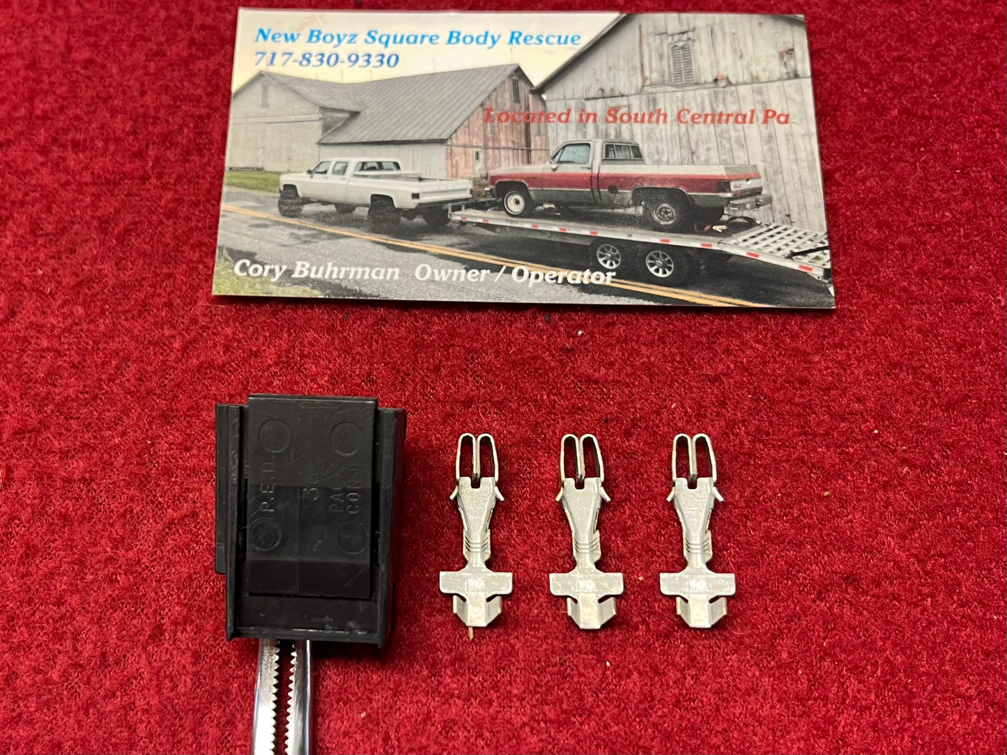 Connector W/ Terminals, Windshield Wiper Motor Power Connector 1978-1991