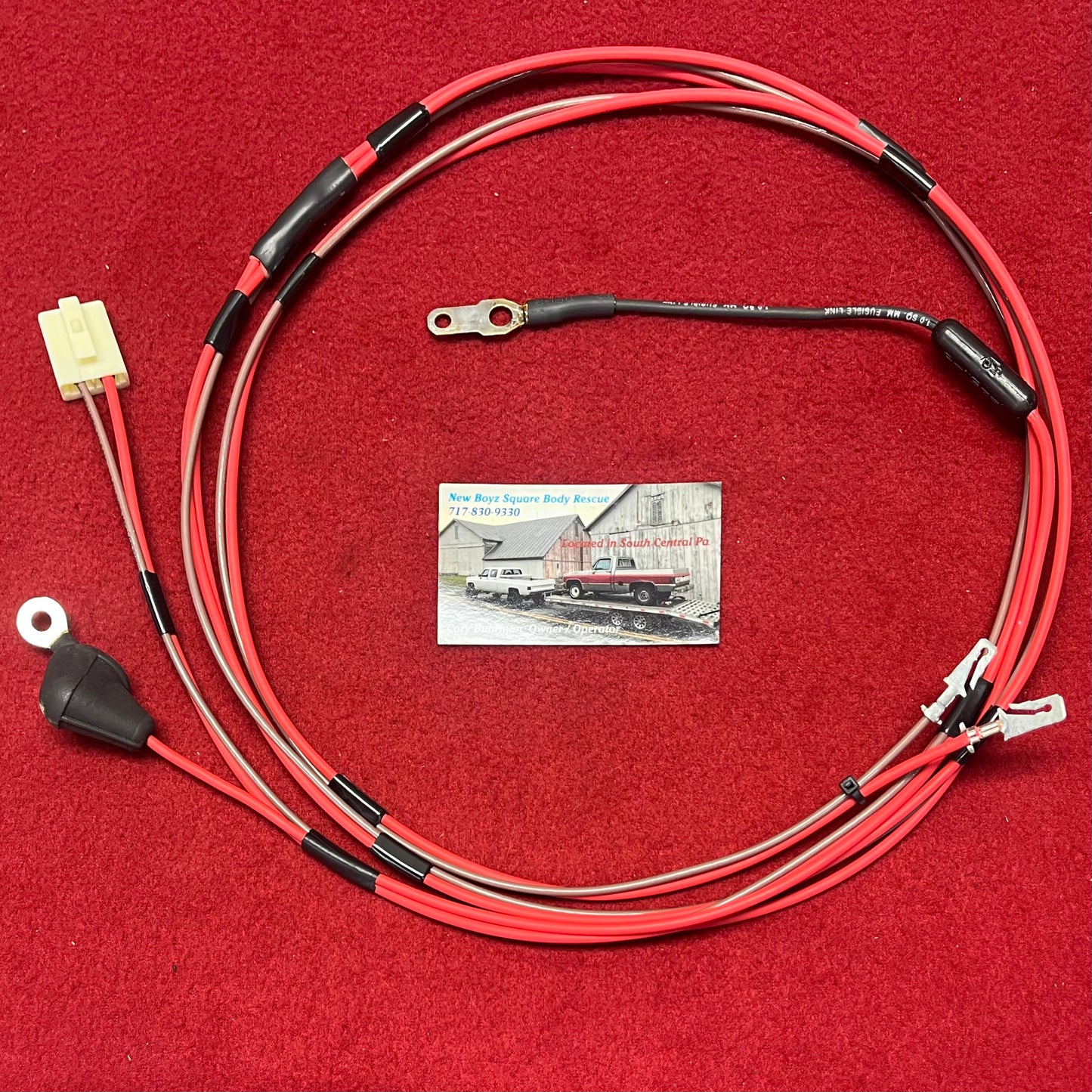 Lead M, Charging System Harness Lead Alternator Plug - Alternator Post - Bulkhead - Junction Block (New Manufactured) (Short Run 1976 - 1978))