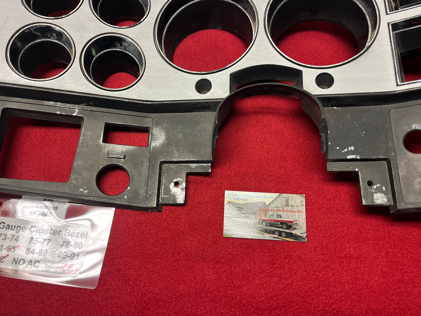 Bezel, Gauge Bezel 1981 - 1983 With A/C With Indicator Light Diesel (Instrument Bezel) Part# 14023006