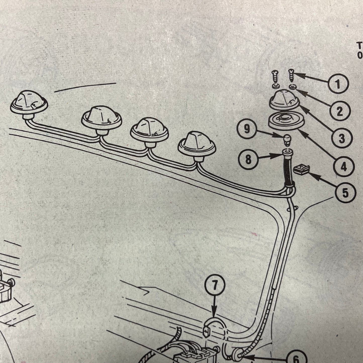 Screw, Cab Roof Lamp Torx Screw #10-24x3/4” “Standard Cab” Part# 9438174