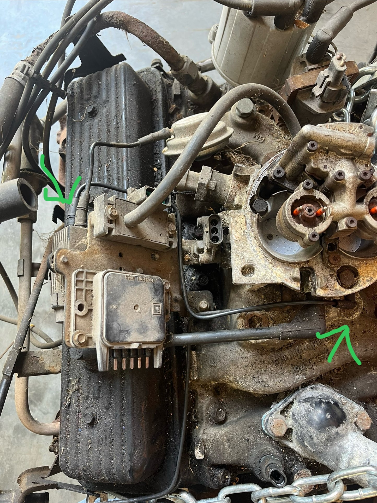 Tube, TBI Distributor & Emissions Control Vacuum Front Tube (Harness) Part# 14102071 1987 - 1990 5.7K