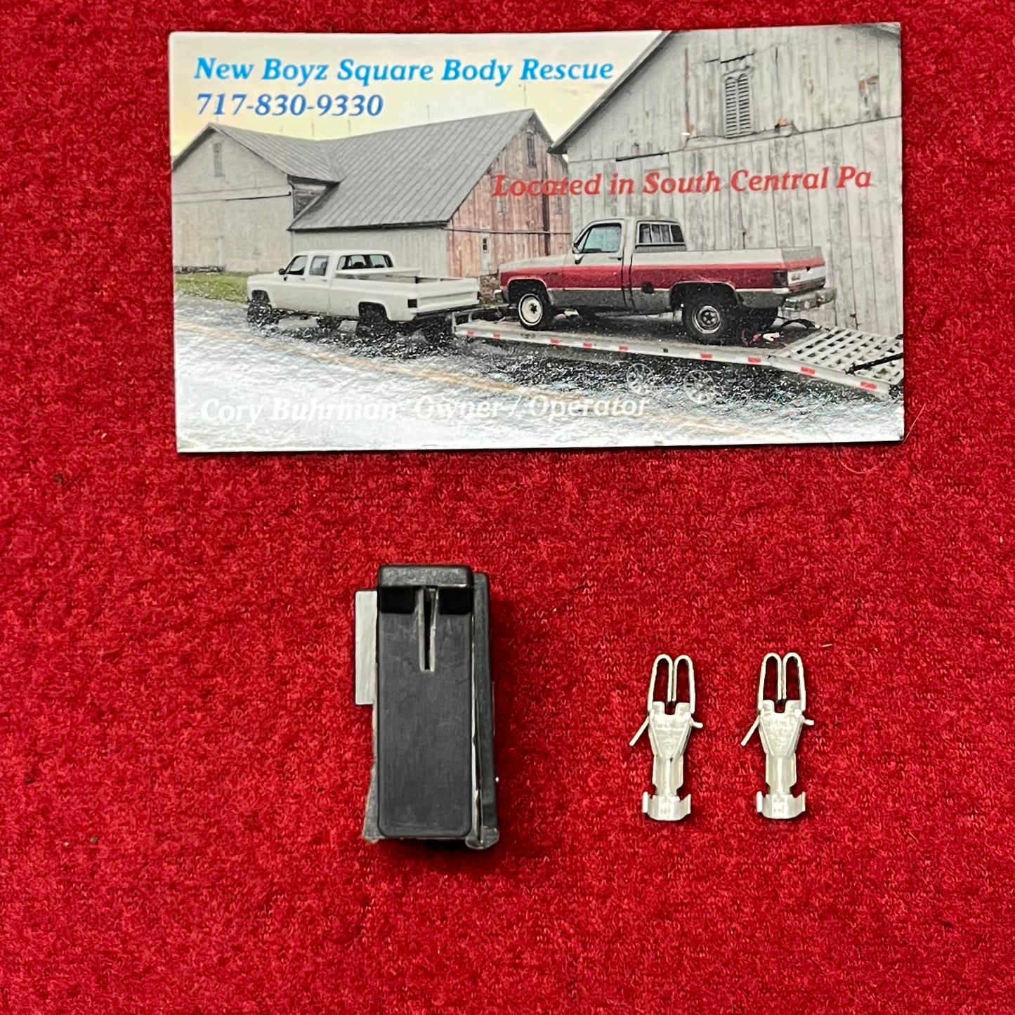 Connector W/ Terminals, Windshield Wiper Motor Power (Washer Pump) Connector and 2 Terminals (Wiper Switch Kit) (1978-1984)
