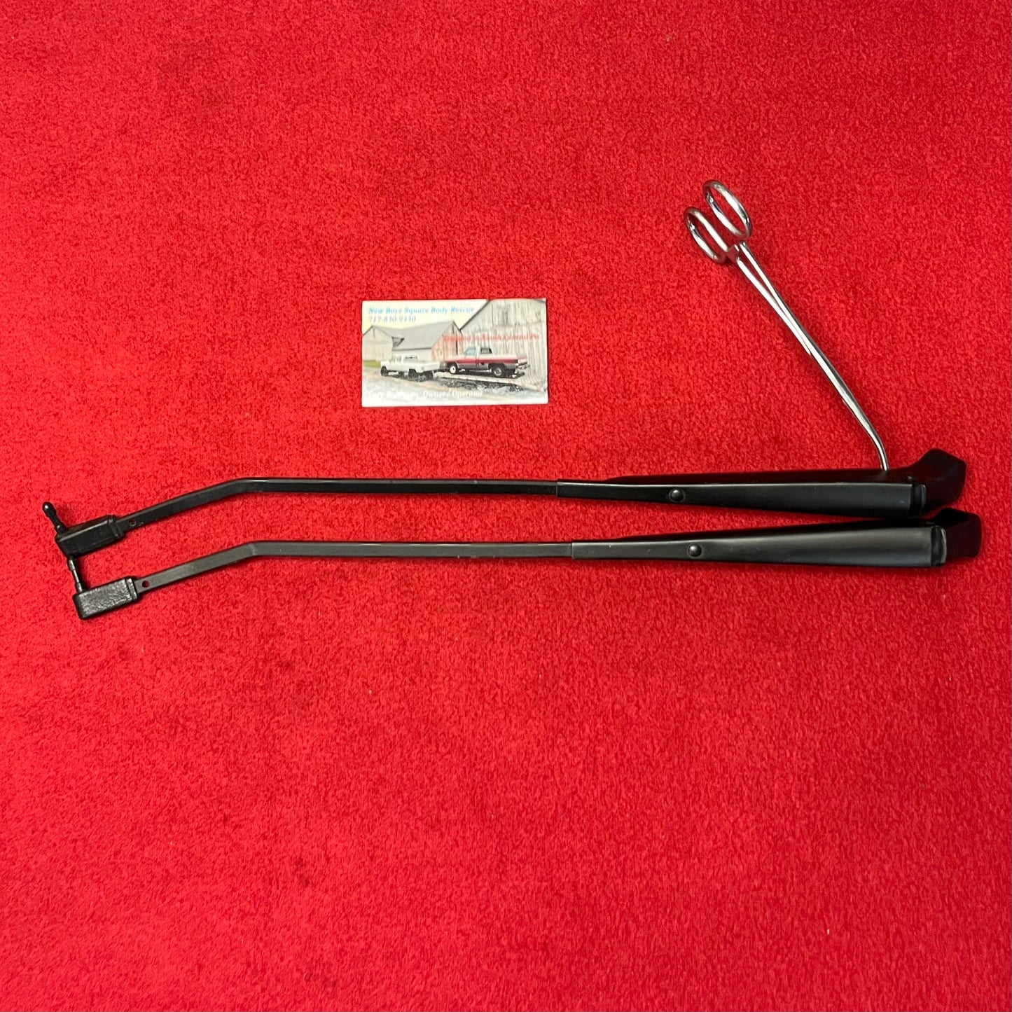 Arm Set, Wiper Arm Set 1985 - 1991 (Black) (Washer Nozzle Style) (Reconditioned) Part# 15522766