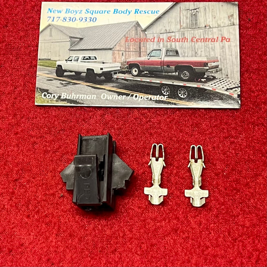 Connector W/ Terminals, Windshield Wiper Park Connector and 2 Terminals (Wiper Switch Kit) (1978-1991)