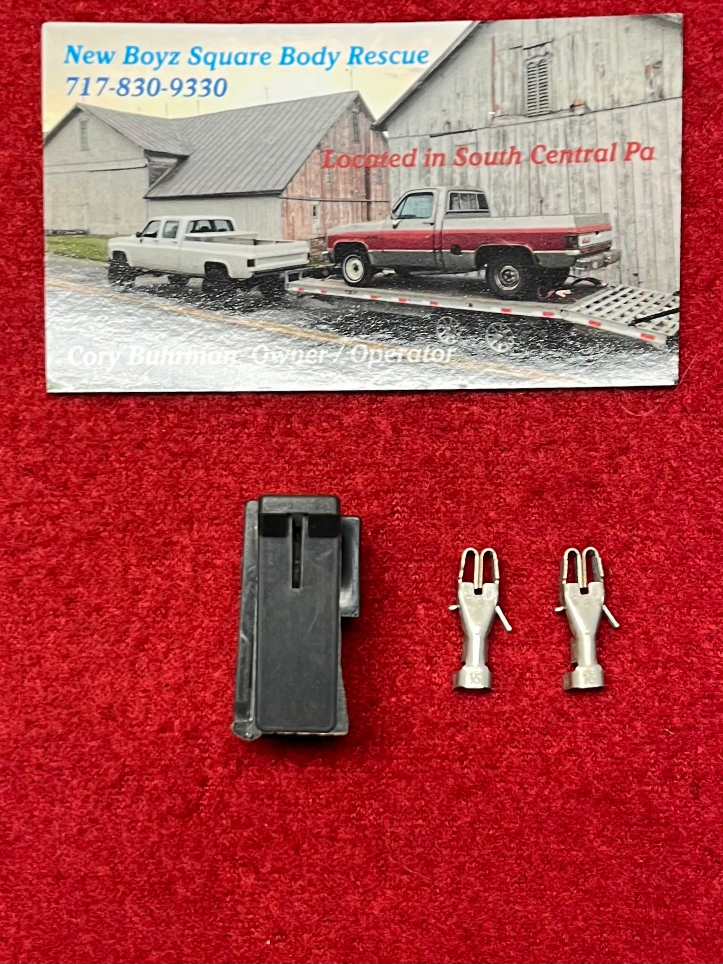 Connector W/ Terminals, Windshield Wiper Motor Power (Washer Pump) Connector and 2 Terminals (Wiper Switch Kit) (1978-1984)