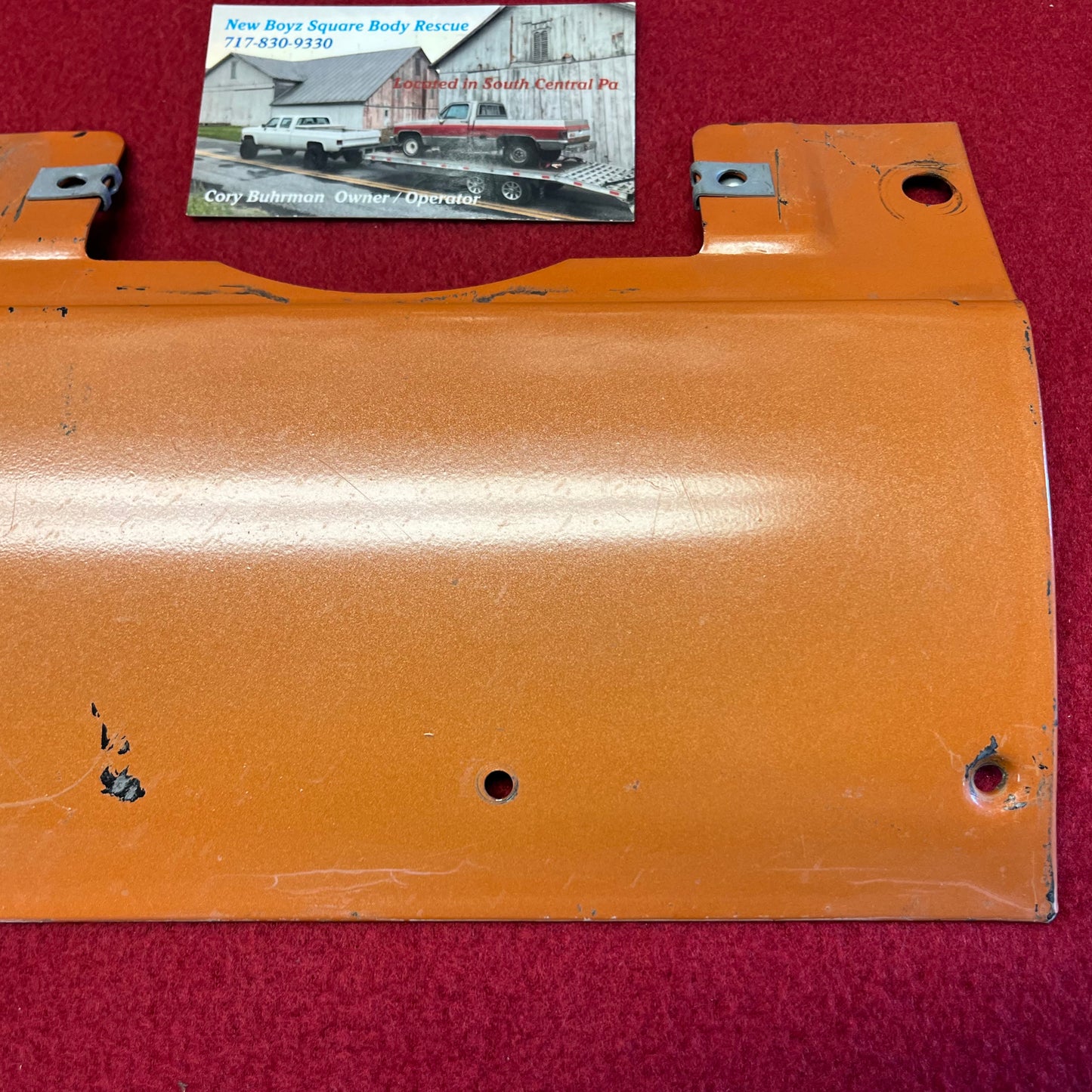 Closure, Steering Column Metal Closure Factory Color (Burnt Orange)