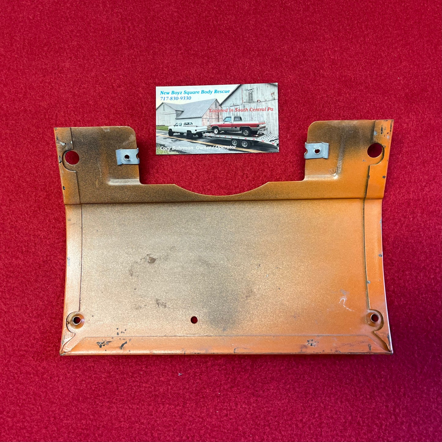Closure, Steering Column Metal Closure Factory Color (Burnt Orange)