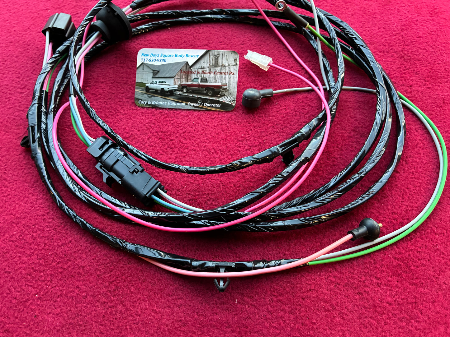 1: Harness, Dual Tank Harness Regular Cab 1979 - 1980 Single Post New Manufactured 1st Design Weather Pack Connector &  OE Fuel Sending Connector