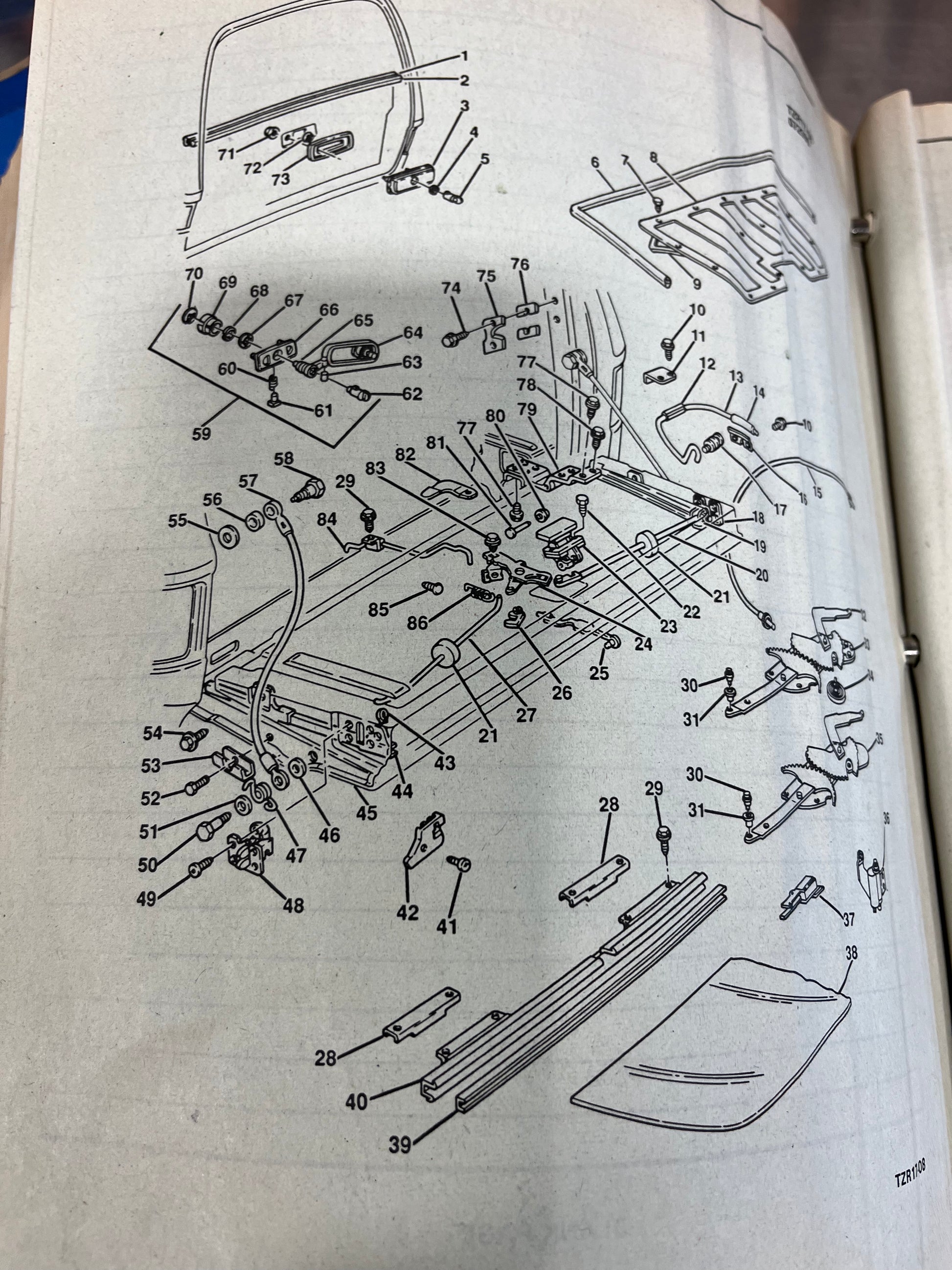Spring, Cable Support Spring Set LH & RH 1981-1991 Part# 14021315 & 14 ...