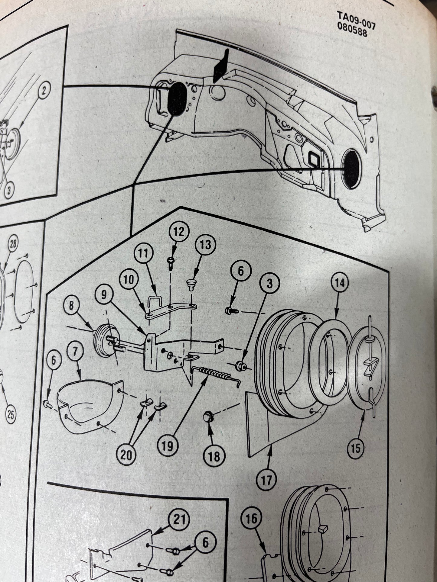 Bracket ASM, Air Conditioning (A/C) Recirculating Valve Actuator Bracket Assembly