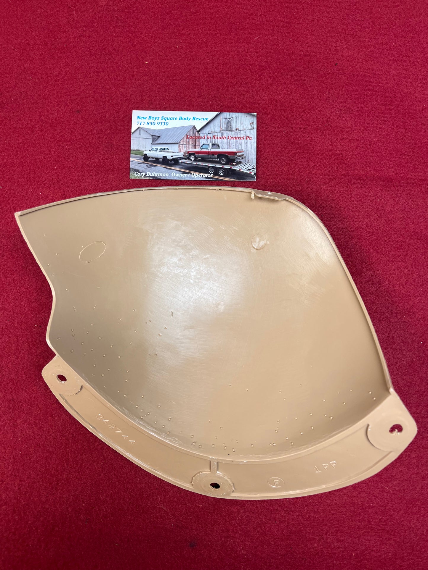 Baffle, Tan Air Vent Valve Baffle Part# 14036918