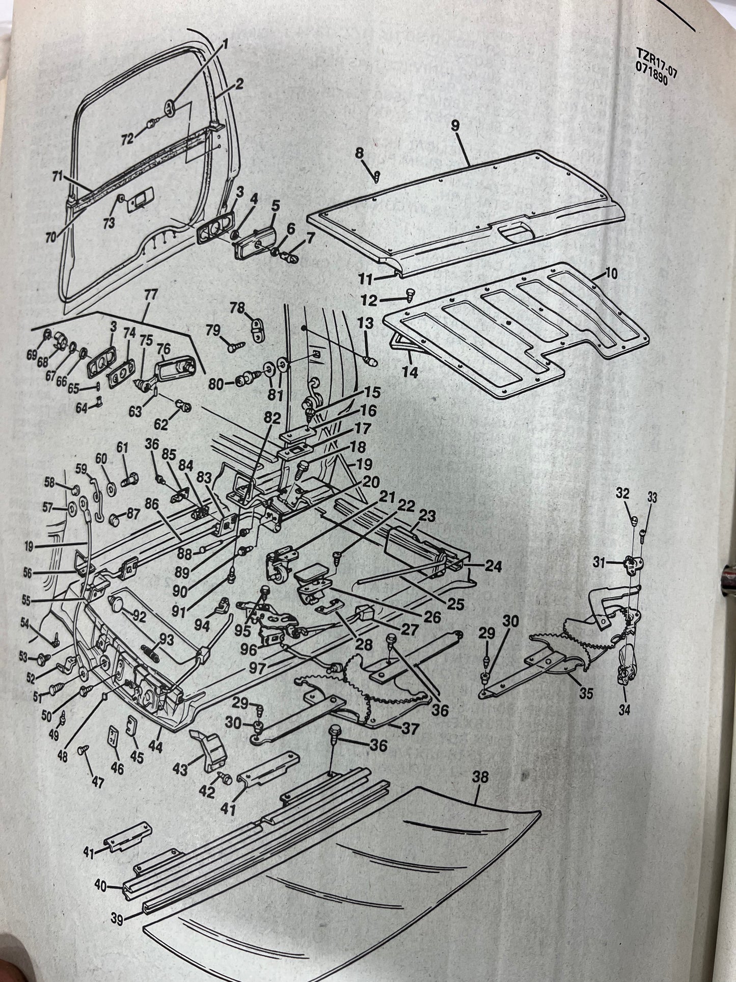 Rod, End Gate Inside Handle Rod  Part# 327953 (Suburban)