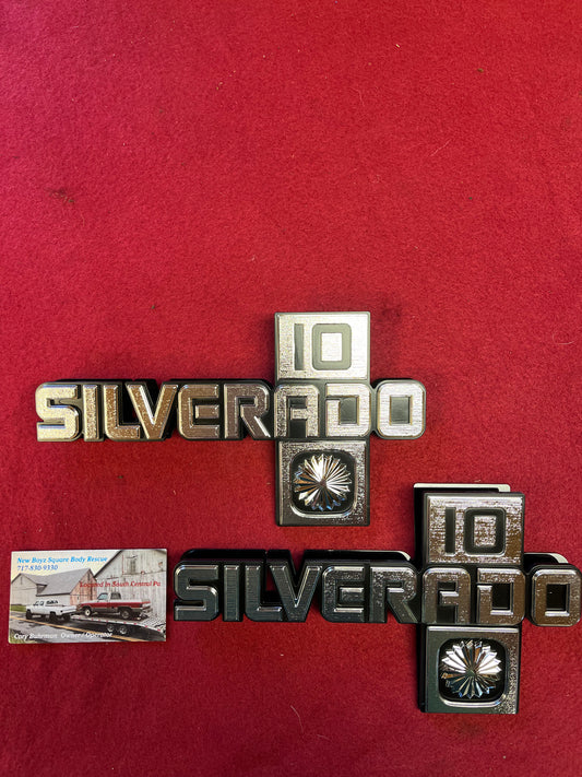 Emblem Set, Silverado 10 1981-1988 Emblem Set (GM Licensed)